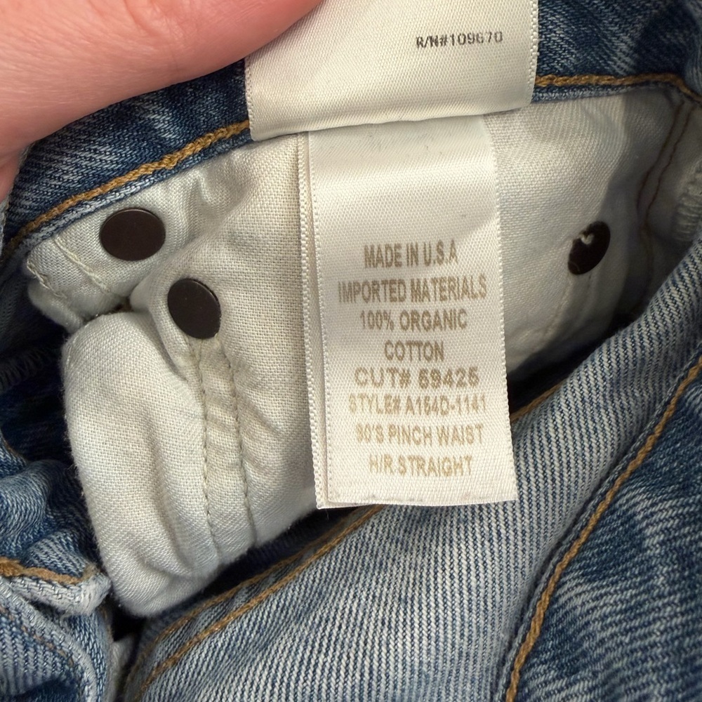 Agolde Light Blue 90s Pinch Waist High Rise Jeans - Picture 7 of 8
